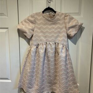 NWOT River Island Pale Pink Chevron Party Dress